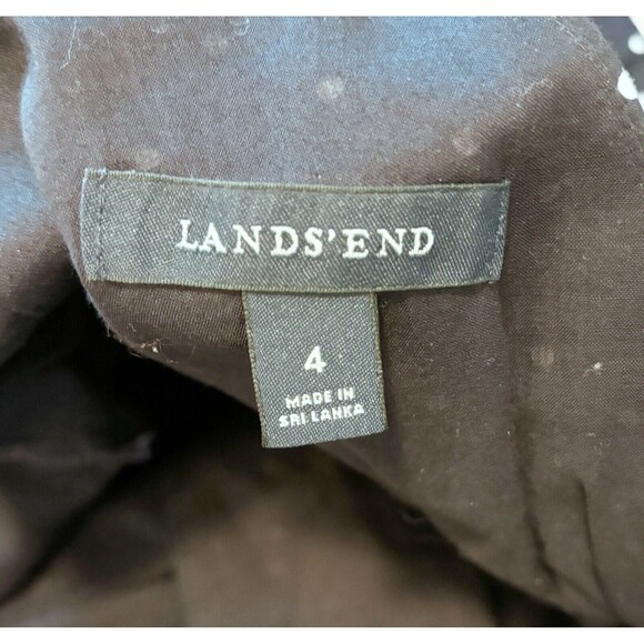 Lands End Cotton Polka Dot Dress Blue White Size 4 - Picture 2 of 10